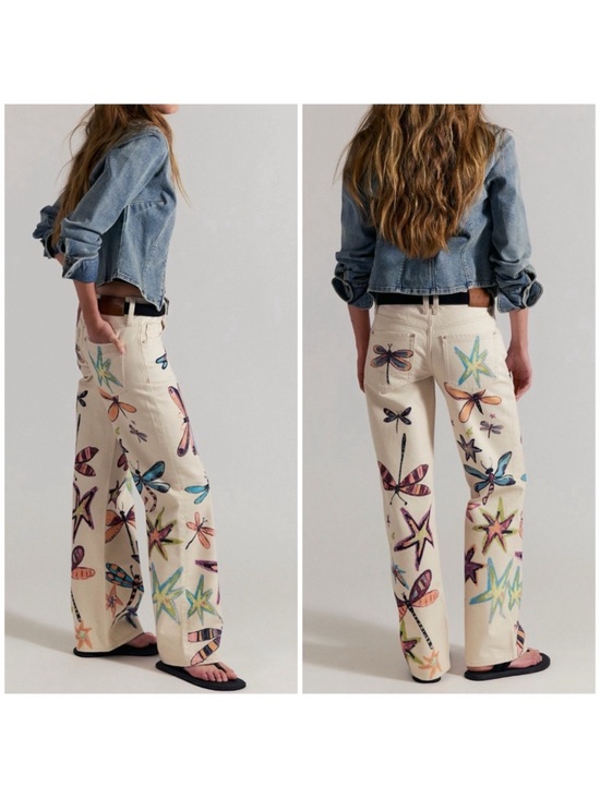 Free People Denim - Free People We The Free Tennessee Low-Rise Illusions Jeans Dragonfly Size 26 NWT